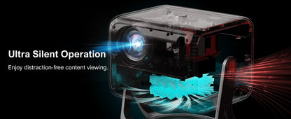 ULTIMEA 1080P Full HD Projector 4k Portable with 90° Gimbal Smart Android 11.0 5G WiFi Bluetooth Home Theater Projectors