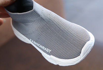 Autumn Winter Kids Sneakers Children Casual Shoes Slip-on Breathable Kids Socks Shoes Non-slip Snow Boots Boys Girls Sport Shoes