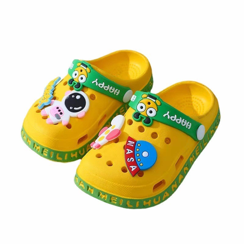 Children's Cartoon Baby Soft-Soled Sandals – Ultra-Light Anti-Slip Infant Closed-Toe Sandals for Boys & Girls Beach Shoes