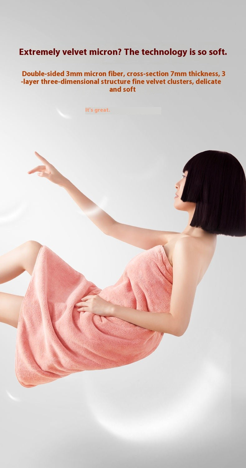 Bath towel, luxurious coral fleece soft bath towel, gentle on skin, quick-drying, versatile in bathroom, 85*145cm, 430g