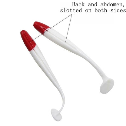 Nova isca macia de silicone 10-1PC, swimbaits, minhoca artificial, isca macia, wobblers de peixe, isca de pesca de carpa baixo, cauda em T 5.5/7/9cm