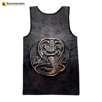 Cobra Kai 3D Print Tank Tops Men Women Summer Fashion Casual Sleeveless Shirts Hip Hop Streetwear Oversized Tops Men's Clothing