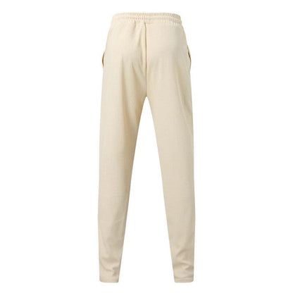 Calça Masculina Casual de Waffle de Cintura Média Calça Leve e Elegante Adequada para Todas as Estações