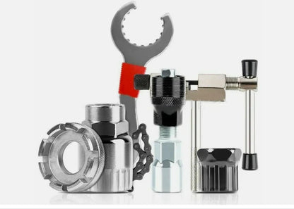 Kits de Ferramentas para Reparo de Bicicletas MTB e Bikes de Estrada Ferramentas de Manutenção Extrator de Movimento Central Quebrador de Corrente Extrator de Roda Livre Cortador de Corrente Extrator de Pedivela Chave de Bicicleta