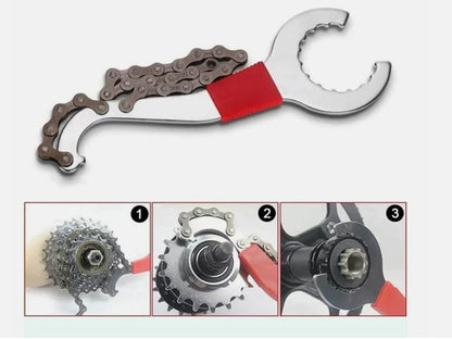 Kits de Ferramentas para Reparo de Bicicletas MTB e Bikes de Estrada Ferramentas de Manutenção Extrator de Movimento Central Quebrador de Corrente Extrator de Roda Livre Cortador de Corrente Extrator de Pedivela Chave de Bicicleta