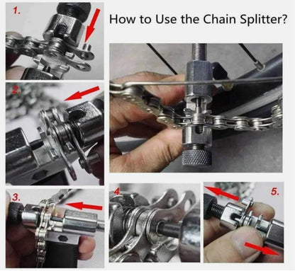 Kits de Ferramentas para Reparo de Bicicletas MTB e Bikes de Estrada Ferramentas de Manutenção Extrator de Movimento Central Quebrador de Corrente Extrator de Roda Livre Cortador de Corrente Extrator de Pedivela Chave de Bicicleta
