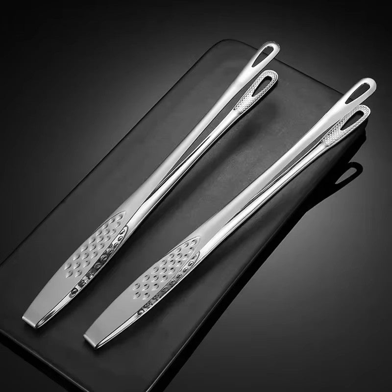 Stainless Steel Kitchen Tongs for Barbecue, Grill, Cooking, Salad, Meat, Buffet, and BBQ Tools – Versatile Food Tongs Clip