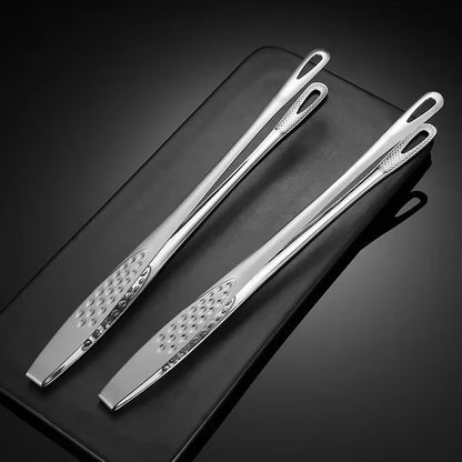 Stainless Steel Kitchen Tongs for Barbecue, Grill, Cooking, Salad, Meat, Buffet, and BBQ Tools – Versatile Food Tongs Clip