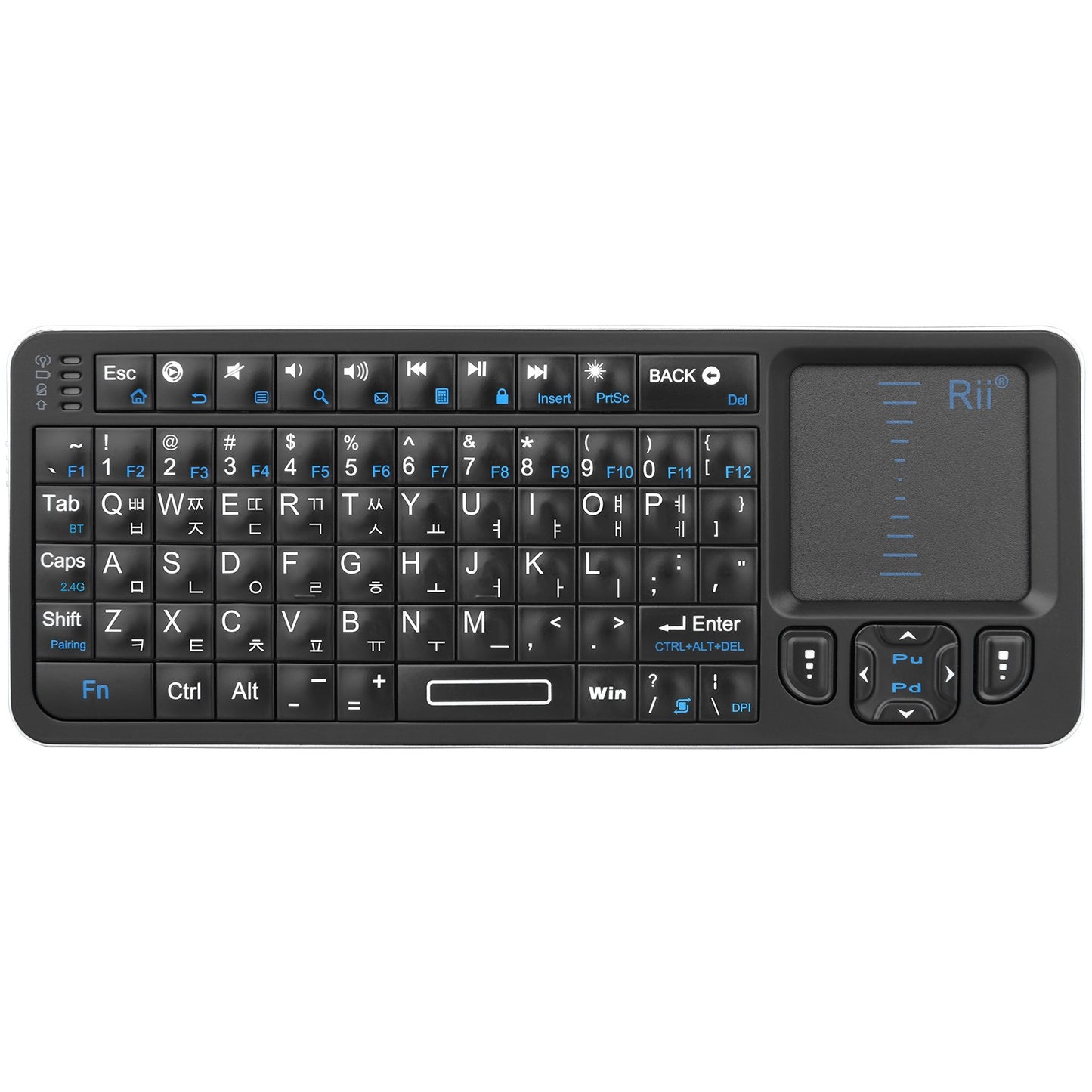 Rii K06 Mini Bluetooth Keyboard,Backlit 2.4GHz Wireless Keyboard with IR Learning Touchpad Android TV Box? Mac, Laptop, Windows