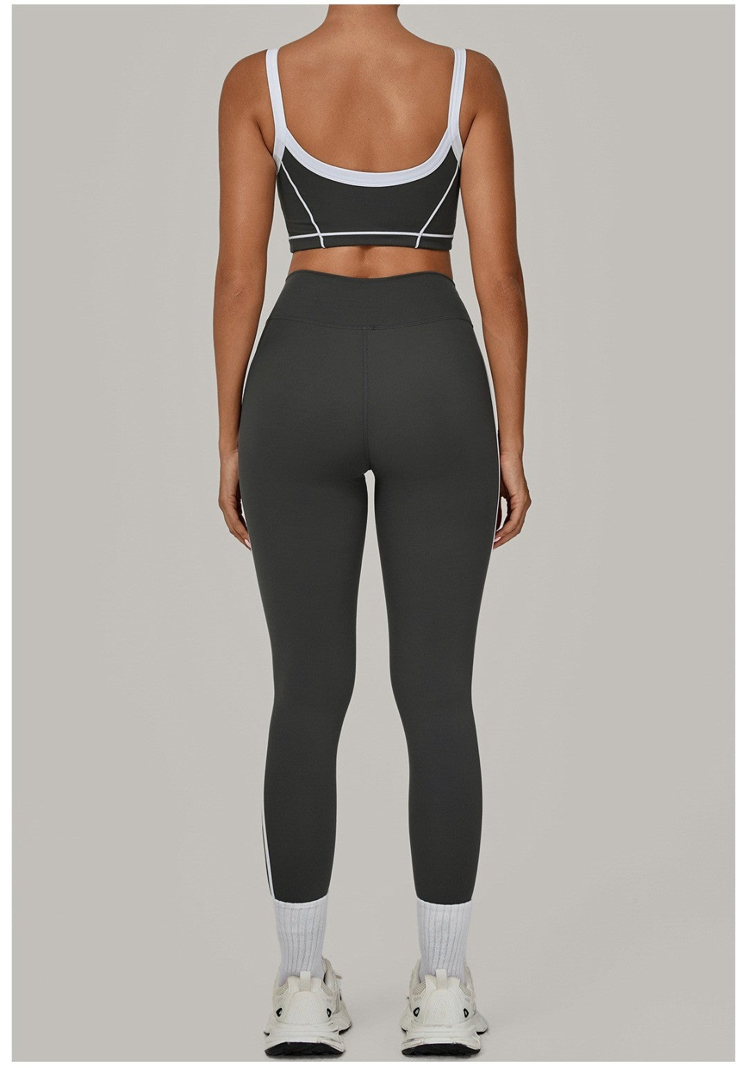 Yoga Suit Sports Fitness High Waist Peach Hip Tight Removable Padding Sports Bra Outfit Running Workout Clothes Gym Leggings Set