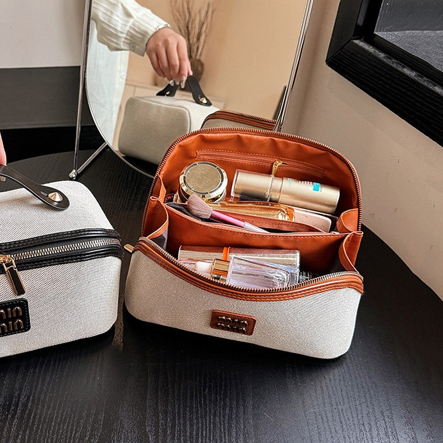 Women's Cosmetic Bag Portable Denim Storage Bag Large Luxury Makeup Bag Travel organizer Toiletry Wash Bag