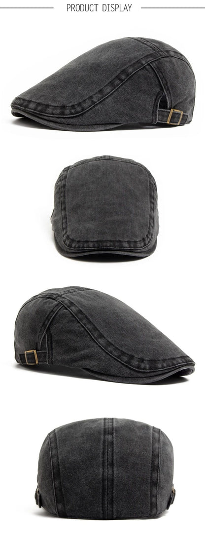 New Vintage Cotton Beret Men Women Fashion Flat Visor Cap Casual Autumn Berets Retro Newsboy Hat Summer Unisex Adjustable
