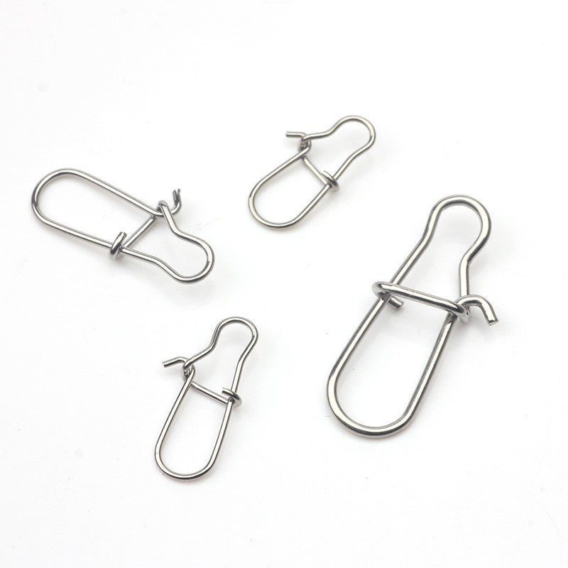 Rompin 100pçs 000-5# Anzol de Pesca Snap Pin 304 Aço Inoxidável Girador de Pesca Conector de Isca Acessórios Pesca