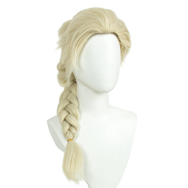 REEWES ELSA Princess Wig White Beige Long Braid Wig Movie Frozen COSPLAY heat resistance Synthetic Hair anime Hallowee costume