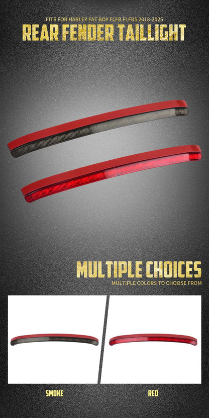 Luz de Freio Traseira de LED para Para-lama de Moto, Indicador de Seta e Luz de Posição para Harley Softail Fatboy FLFB FLFBS 18-25