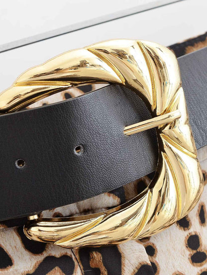 UNIZERA Leopard Satin with Belt High Waisted Trousers Wide Leg Pants Women's Clothing 2025 Summer New Arrivals Casual Pants