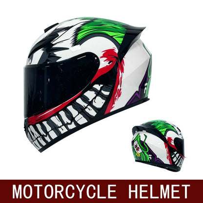 Capacete de motocicleta de inverno masculino e feminino quatro estações universal motocicleta capacete completo motocicleta retrô de cruzeiro bolinhas