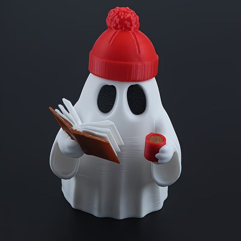 Cute Ghost Reader Figurine Collectible Figurines Ornaments Fashionable And Fun for Christmas Decor Or Living Room/Desk Display
