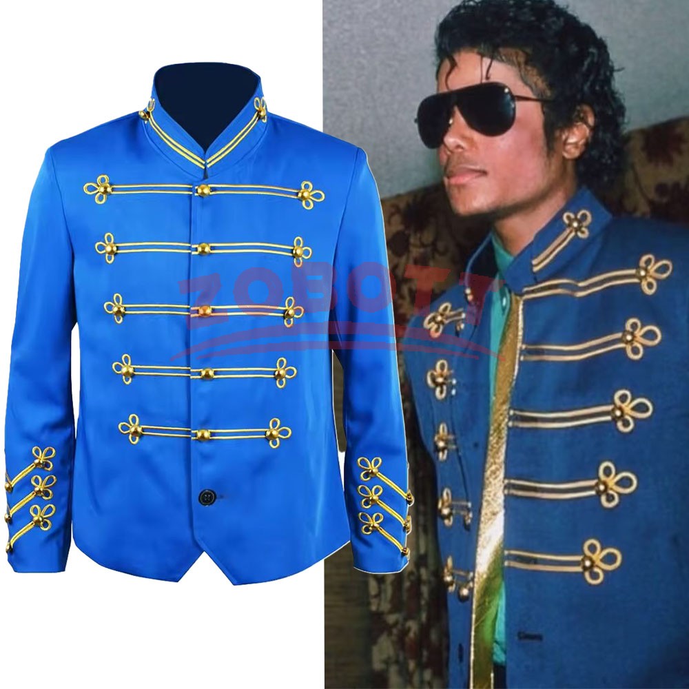Thriller Era  Michael Jackson Easter Cosplay Performance Costumes Medieval Style Retro Banquet Costumes Trim Uniform In Stock