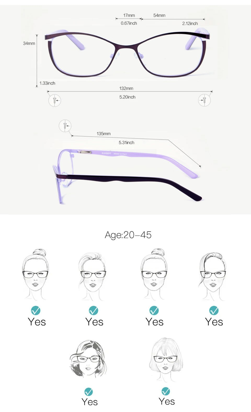 KANSEPT Women's Grade Glasses to Read Woman Myopia Lenses Woman's Eyeglasses Sunglasses for Men Eyepieces Eyewear Prescription