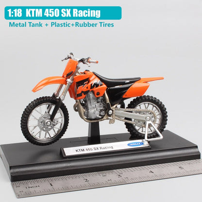 Modelo de motocicleta Maisto KTM 450 SX SXF EXC Racing RC 8C RC390 690 SMC R 640 Duke II Rally de escala 1/18 Diecast Veículos de Moto de Trilha