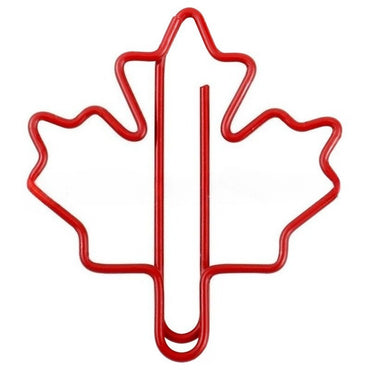 10/20/30pcs Red Maple Leaf Paper Clips - Durable Metal Autumn-Inspired Design for Office, School, Home Organization