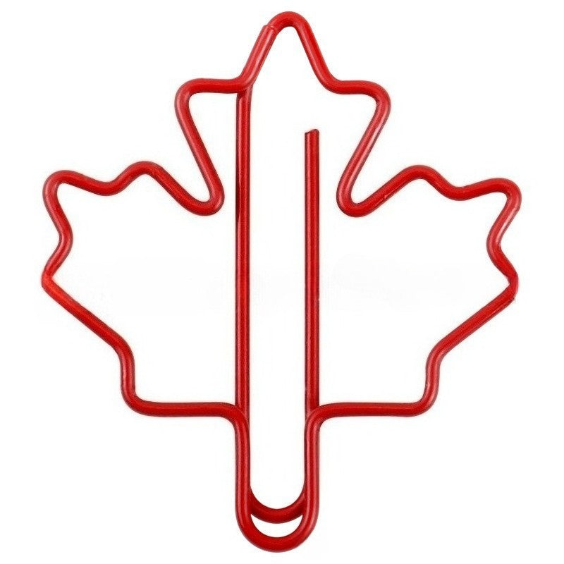 10/20/30pcs Red Maple Leaf Paper Clips - Durable Metal Autumn-Inspired Design for Office, School, Home Organization