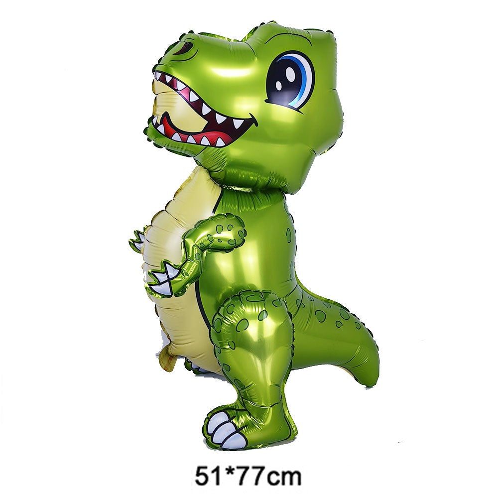 Dinosaur Party Decor 32inch Dinosaur Number Balloons 1-3 Year Olds Kid Birthday Baby Shower Matte Cartoon Foil Balloon Decors