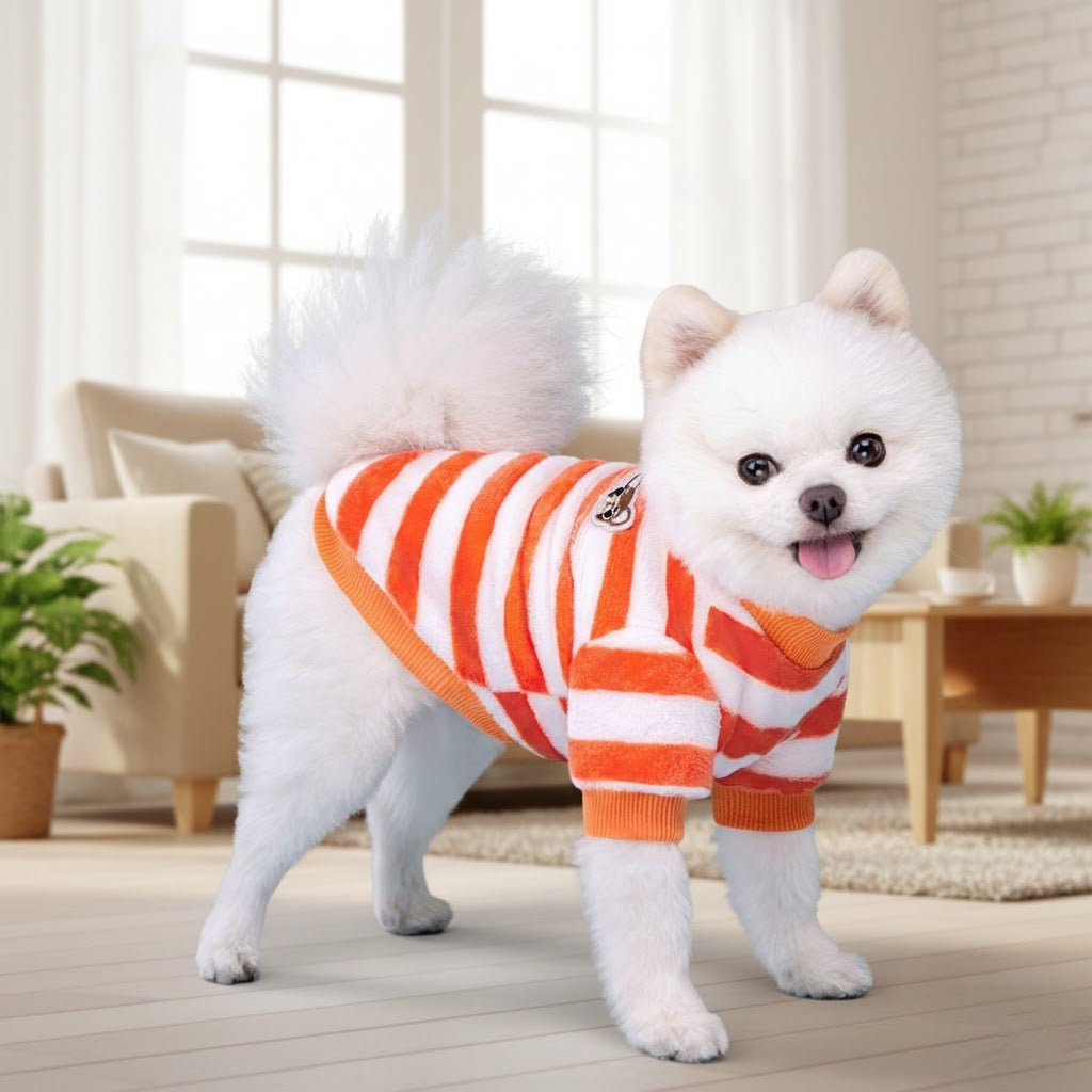 Colete de Luxo Coral Fleece para Cães Pequenos e Filhotes - Extra Quente, Super Macio, Respirável, Roupa de Inverno para Animais de Estimação
