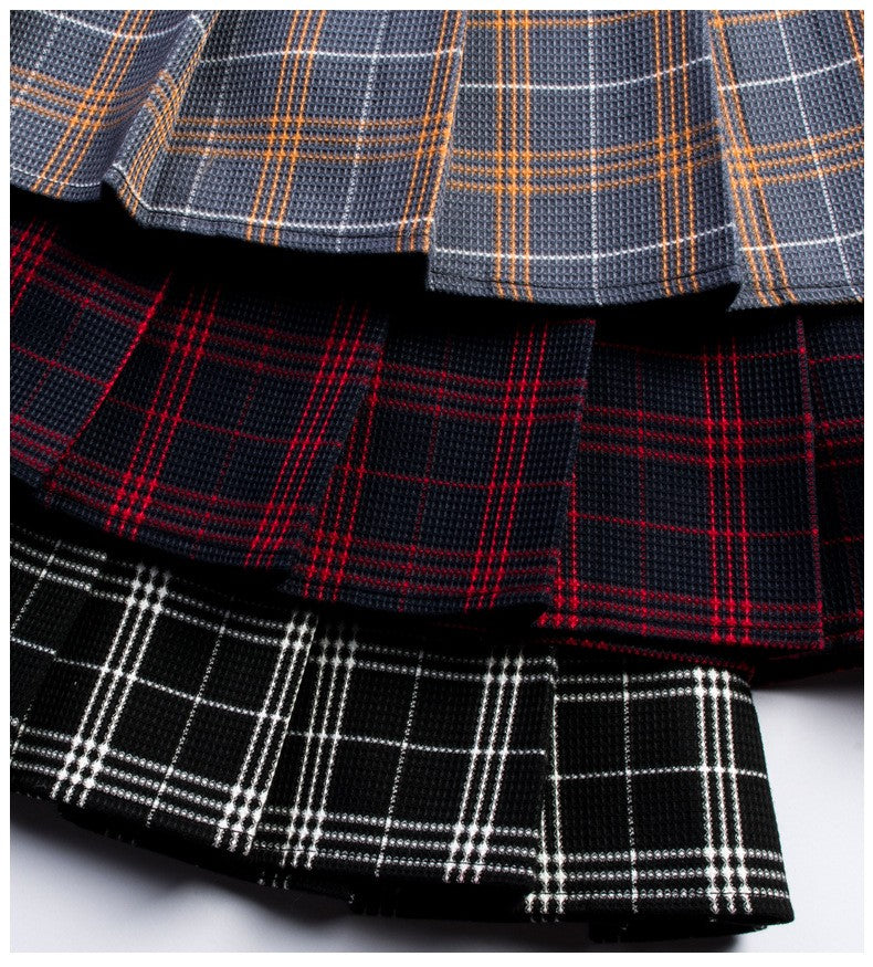 Harajuku 0Women Pleat Skirt 0Preppy Style Plaid 0Mini Cute Japanese School Uniforms Ladies Jupe Kawaii
