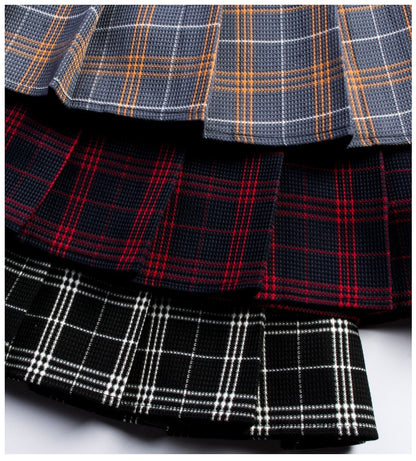 Harajuku 0Women Pleat Skirt 0Preppy Style Plaid 0Mini Cute Japanese School Uniforms Ladies Jupe Kawaii