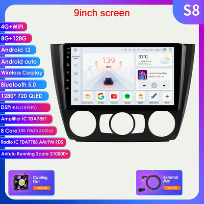 Carplay 4G Android 13 Car Radio for BMW 1 Series E81 E82 E87 E88 AT MT Auto Manual Multimedia Player Nav GPS 2Din Stereo DSP RDS