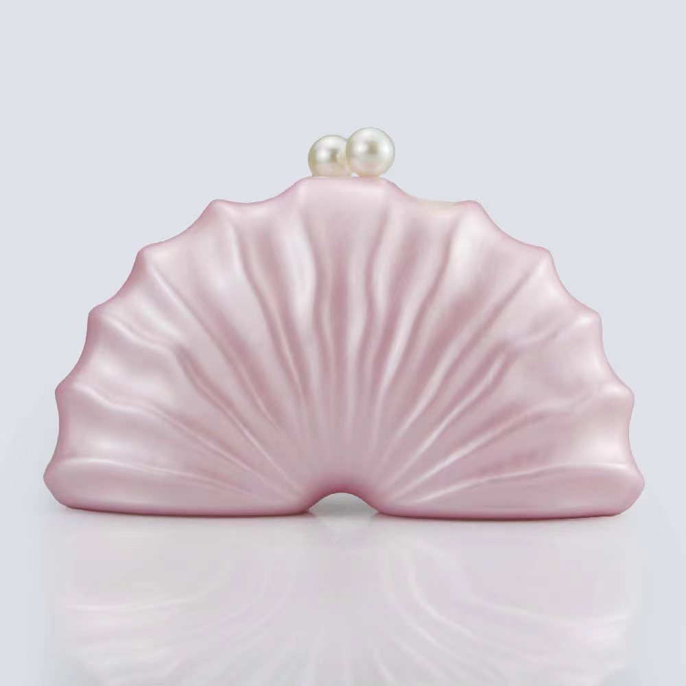 Acrylic champagne shell shape clutch bag Party Prom Stones Handbags Luxury Women Wedding Bridal Clutch Purse Bag