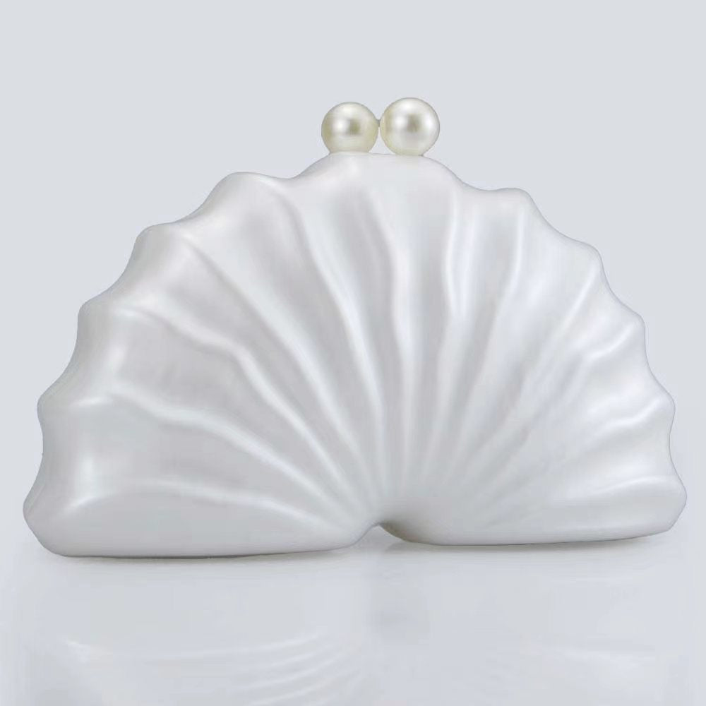 Acrylic champagne shell shape clutch bag Party Prom Stones Handbags Luxury Women Wedding Bridal Clutch Purse Bag