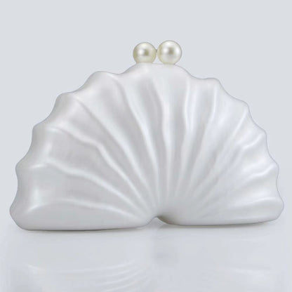Acrylic champagne shell shape clutch bag Party Prom Stones Handbags Luxury Women Wedding Bridal Clutch Purse Bag