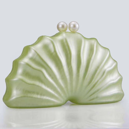 Acrylic champagne shell shape clutch bag Party Prom Stones Handbags Luxury Women Wedding Bridal Clutch Purse Bag