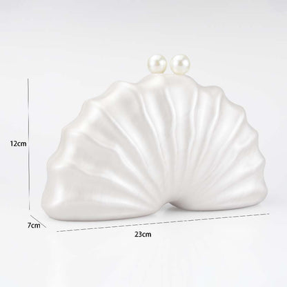 Acrylic champagne shell shape clutch bag Party Prom Stones Handbags Luxury Women Wedding Bridal Clutch Purse Bag