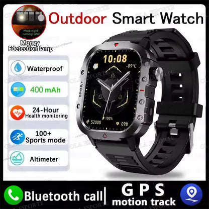 2025 New SmartWatch Men For Women Militray Outdoor GPS Track Sport Watches Heart Rate Sleep Waterproof Smart Watch IOS Android