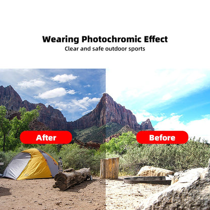 Óculos de Sol Fotocromáticos VIVIBEE Masculino Óculos Esportivos Pretos Feminino com Mudança de Cor Polarizados para Dirigir 2025 Óculos de Sol com Descoloração