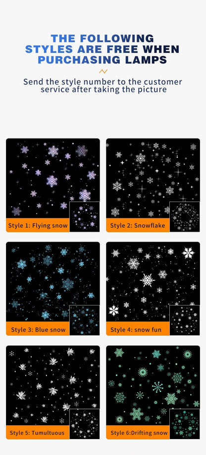 High - Quality Snowflake Falling Projection Lamp for Holiday Decoration Create a Magical Snowy Scene