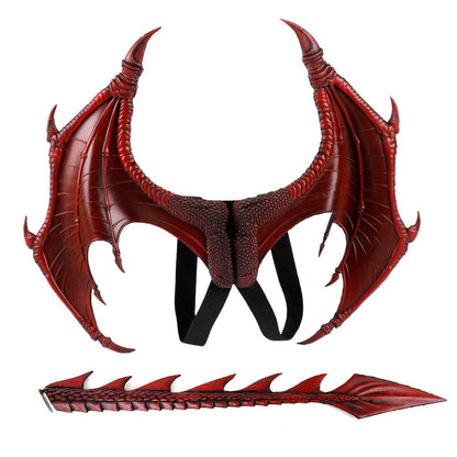 Animal Cospty Dragon Costume Purim Christmas Gift Carnival Party Cosplay Set Wing and Tail faucet Costume