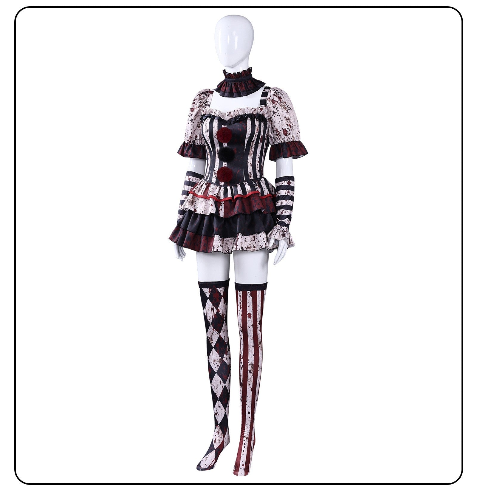 Terrifier Art Clown Joker Cosplay Costume Dark Clown Full Set for Men Women Role Play Horror Dress Suit Halloween Carnival Party