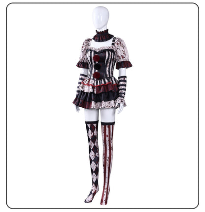 Terrifier Art Clown Joker Cosplay Costume Dark Clown Full Set for Men Women Role Play Horror Dress Suit Halloween Carnival Party