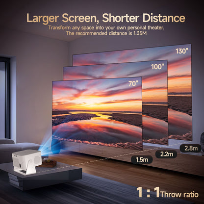 Projetor Magcubic Android 14 900 ANSI Foco Automático Nativo 1080P Suporte 8K Com Wifi6 BT5.4 Portátil para Filmes ao Ar Livre HY350Max