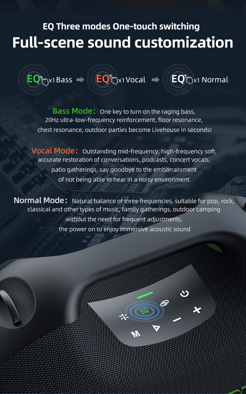 ZEALOT-ZE21 250W Alto Poder Sem Fio TWS Subwoofer Bluetooth Speaker Alto Volume À Prova D'Água Portátil Power Bank Som HIFI