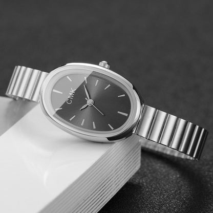 Fashion Oval Dial Women Watches Ultra-thin Strap Analog Quartz Wristwatch Girls Clock Reloj Mujer?Without Box?