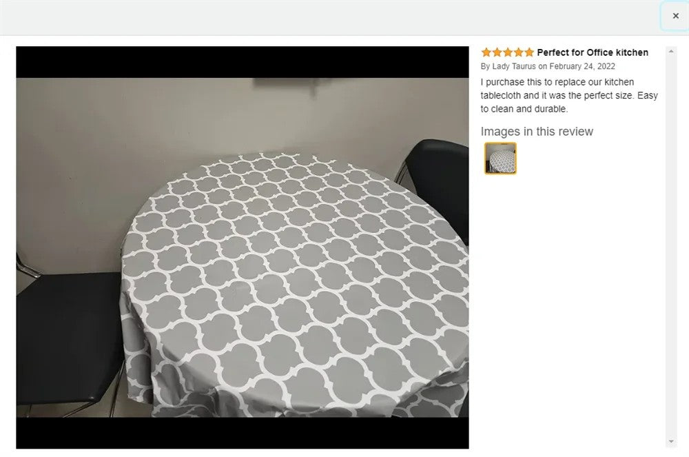 Kitinjoy Waterproof Tablecloth Moroccan Heat-Resistant Table Cloth 60inch Round PVC Wedding Kitchen Dining Desk Table Cover Coat