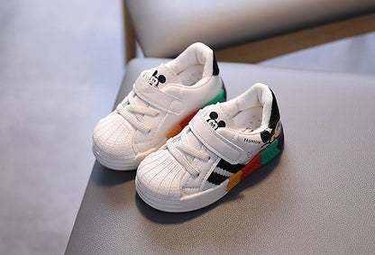 Spring And Autumn Boys And Girls Baby Walking Shoes Soft Sole Board Shoes Children's Single Shoes Anti Slip And Breathable Sneak