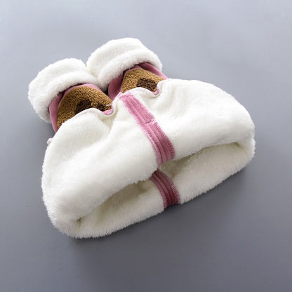 3PCS Winter Autumn Toddler Baby Boys Girls Clothes Baby Sweaters Coat +Pants +Hooded Vest Outfit Set Infant Warm Clothing Suits