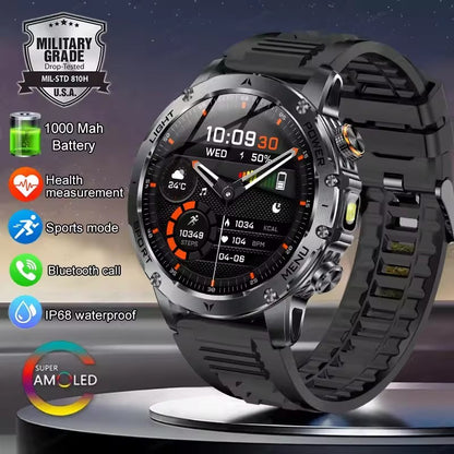 T-Rex 3 Military Grade 1000mAh Battery Smart Watch IP68 Waterproof GPS Bluetooth call AMOLED HD Men Sports 2025 New Smartwatch